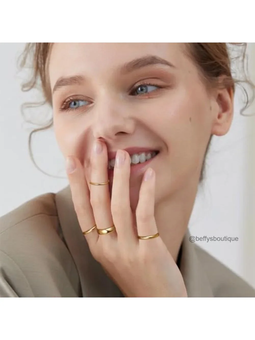 6pcs 14K Gold Filled Stacking Rings Women Stackable Band